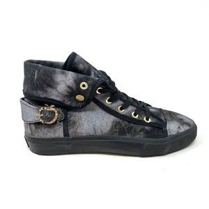 Apple Bottoms Elektra Denim Womens Size 8.5 High Top Tennis Sneakers Shoes